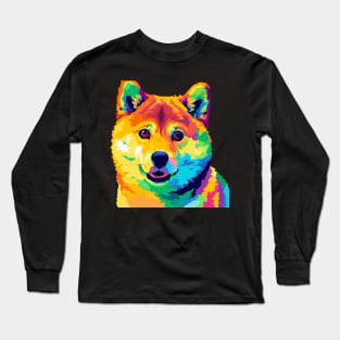 Shiba Inu Pop Art - Dog Lover Gifts Long Sleeve T-Shirt